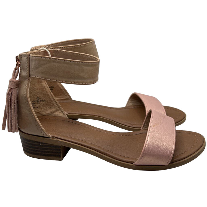 Low Heel Sandals w/Ankle Strap