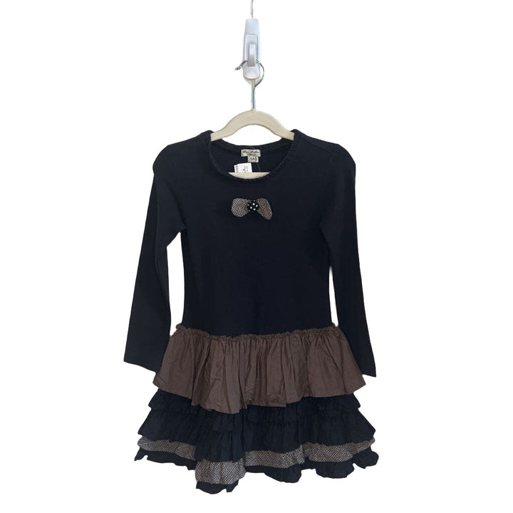 LS Ruffle Skirt Dress / Bow