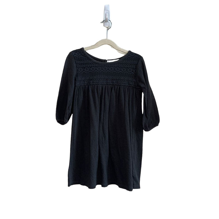 LS Cotton Dress / Crochet Top