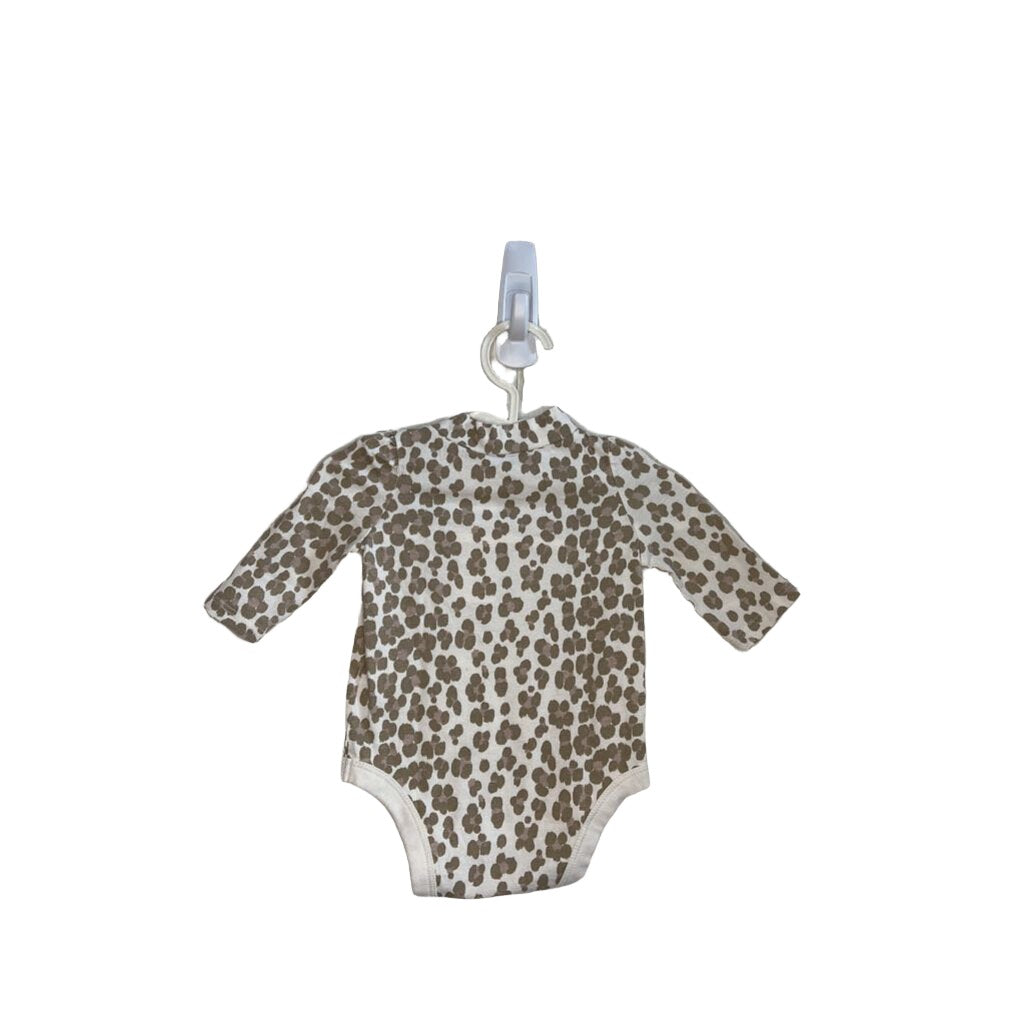 LS Turtleneck Onesie / Leopard Print