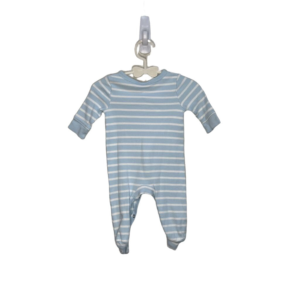 LS Footed Striped Onesie