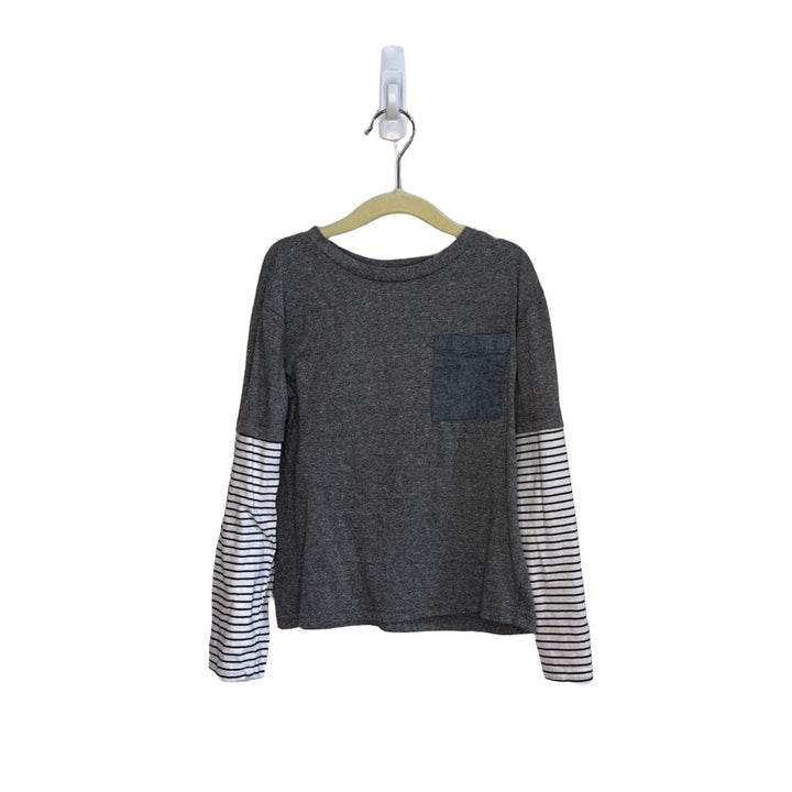 LS Striped Sleeve Shirt