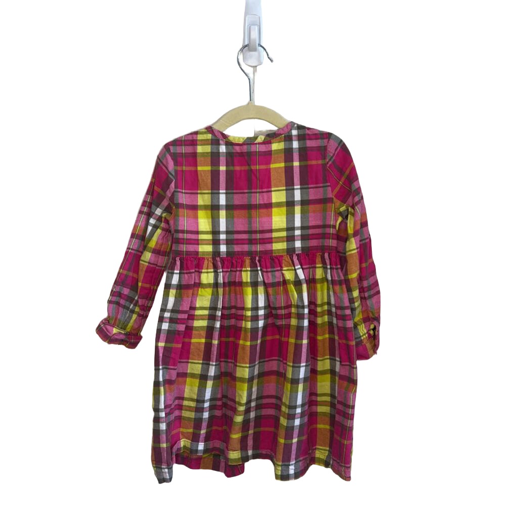 LS Checkered Dress / Ruffle Chest