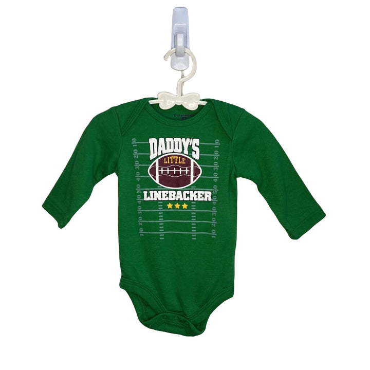 LS Striped Onesie / Daddy's Linebacker