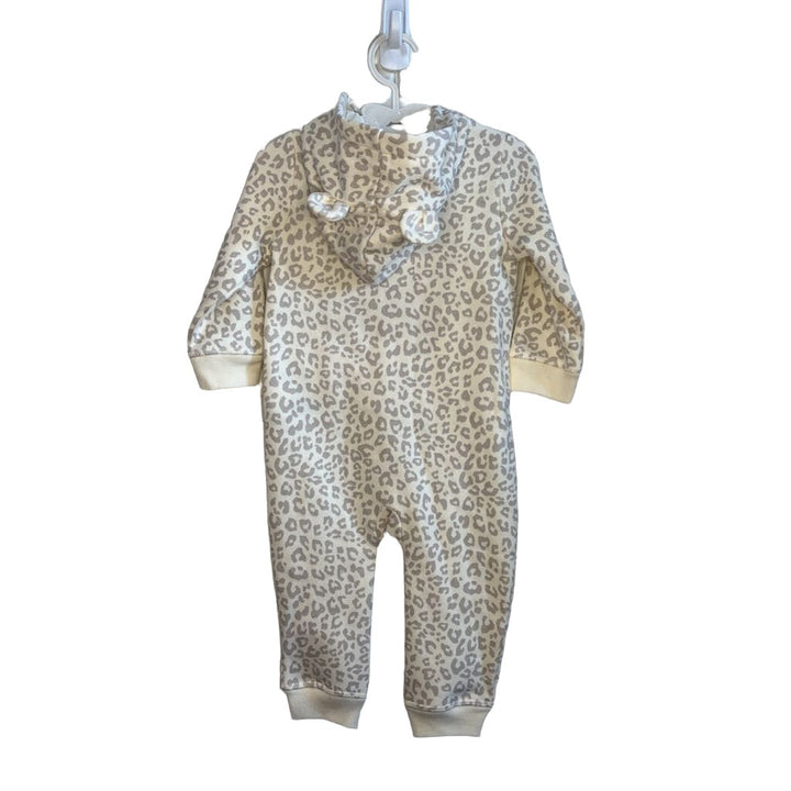 Hooded Leopard Print Romper