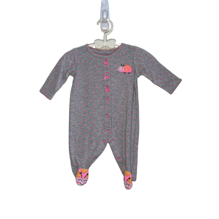 LS Footed Onesie / Ladybug