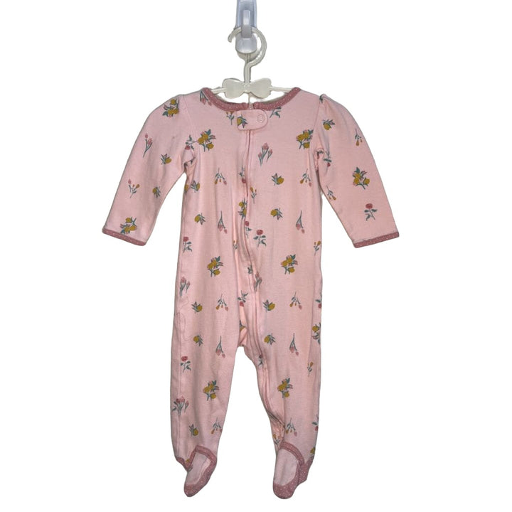 LS Footed Onesie / Flowers