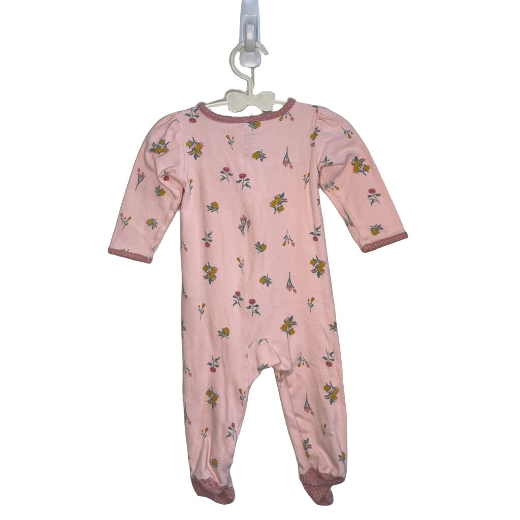 LS Footed Onesie / Flowers