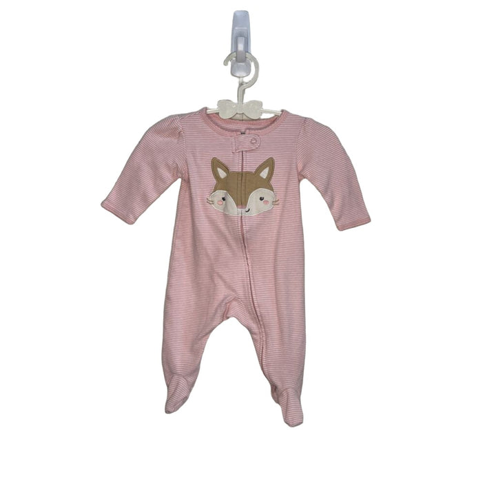 LS Footed Onesie / Fox Face