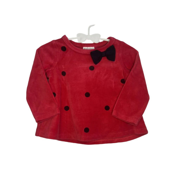 LS Fleece Sweater Shirt / Polka Dot