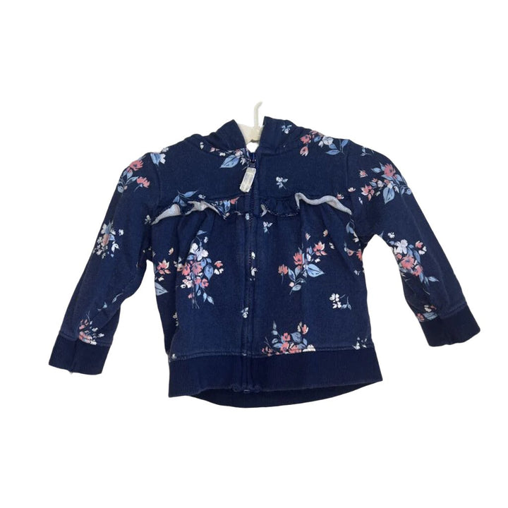 LS Hooded Zip Up Jacket / Flowers