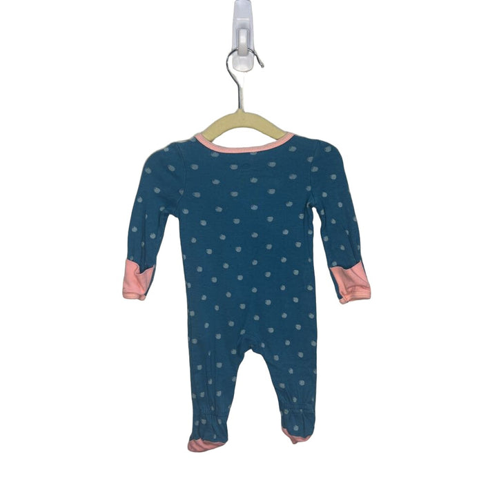 LS Footed Onesie / Dots