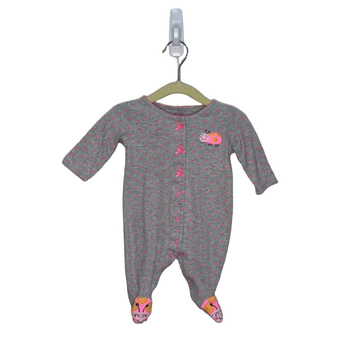 LS Footed Onesie / Ladybug