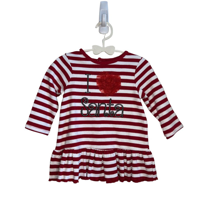 LS Striped Shirt + Pants / I Love Santa