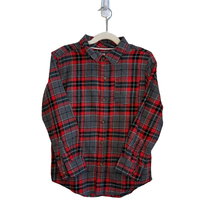 LS Button Plaid Shirt