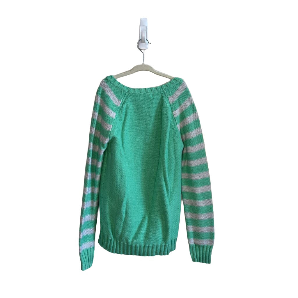 Pullover Sweater / Striped Sleeves