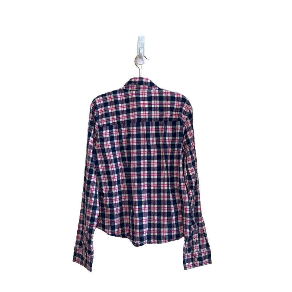 LS Collared Checkered Button Down