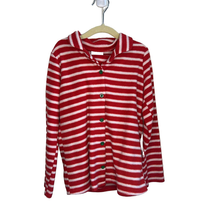 Striped Fleece Pajama Set