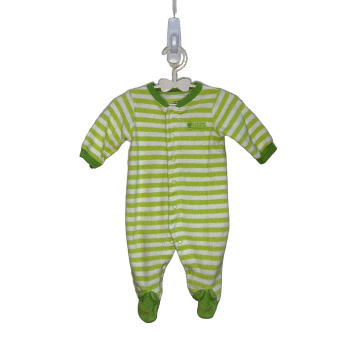 LS Fleece Striped Frog Sleeper