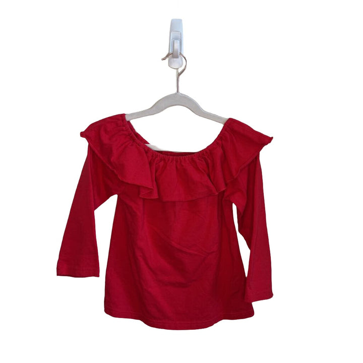 LS Shoulder Ruffle Shirt