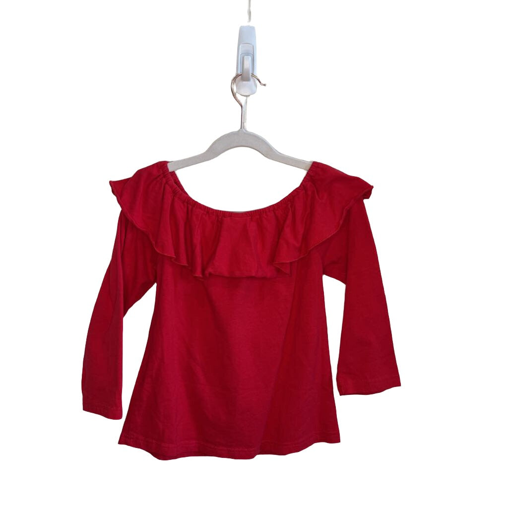 LS Shoulder Ruffle Shirt