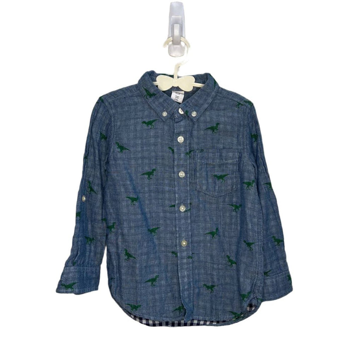 LS Collared Button Down / Dino