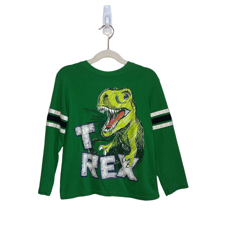 LS Shirt / T-Rex + Striped Sleeves