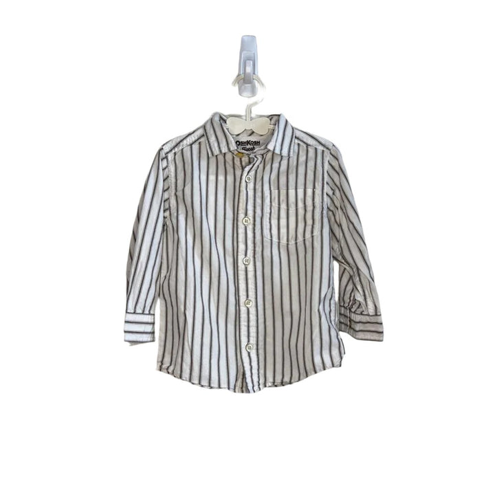 LS Collared Button Down / Striped