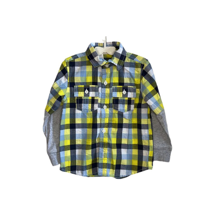 LS Checkered Collared Button Down