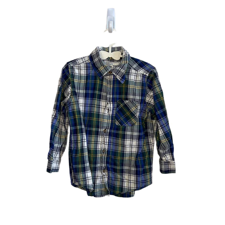 LS Plaid Button-Up Shirt