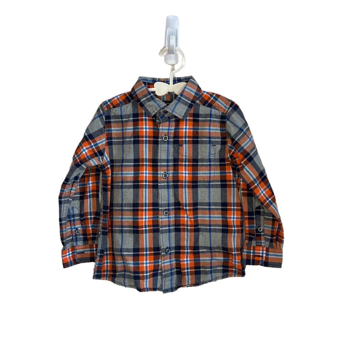 LS Plaid Button-Up Shirt