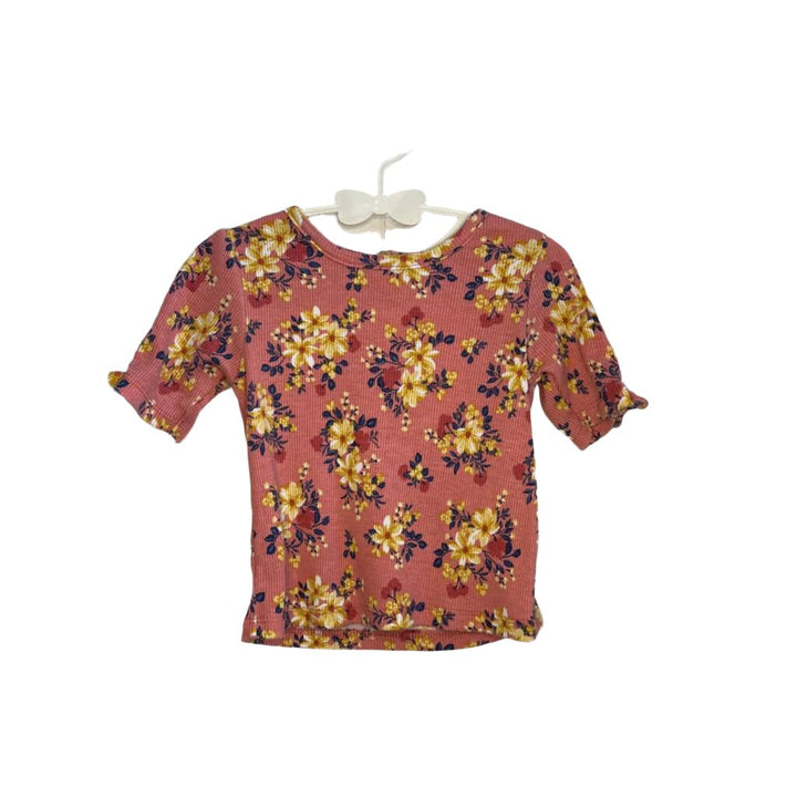 Qtr Sleeve Ribbed Shirt / Flowers