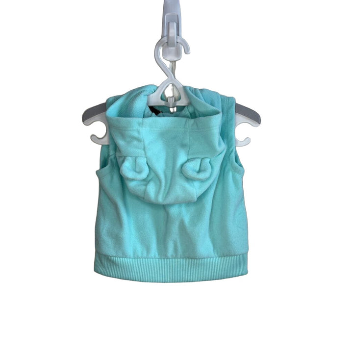 Hooded Dog Fleece Zip-Up Vest