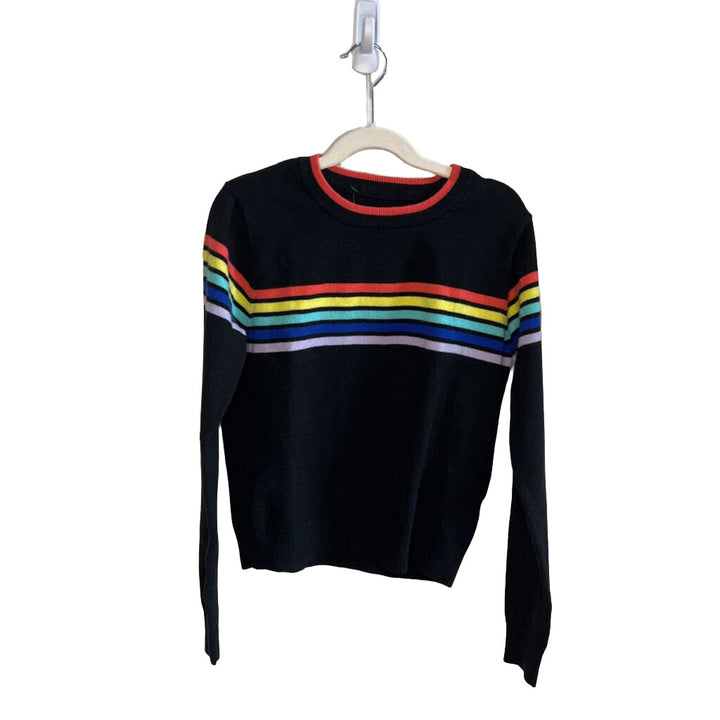 LS Pullover Sweater / Rainbow Stripes