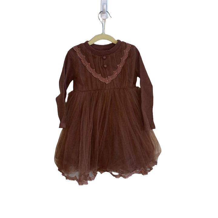 LS Dress w/ Tulle Skirt