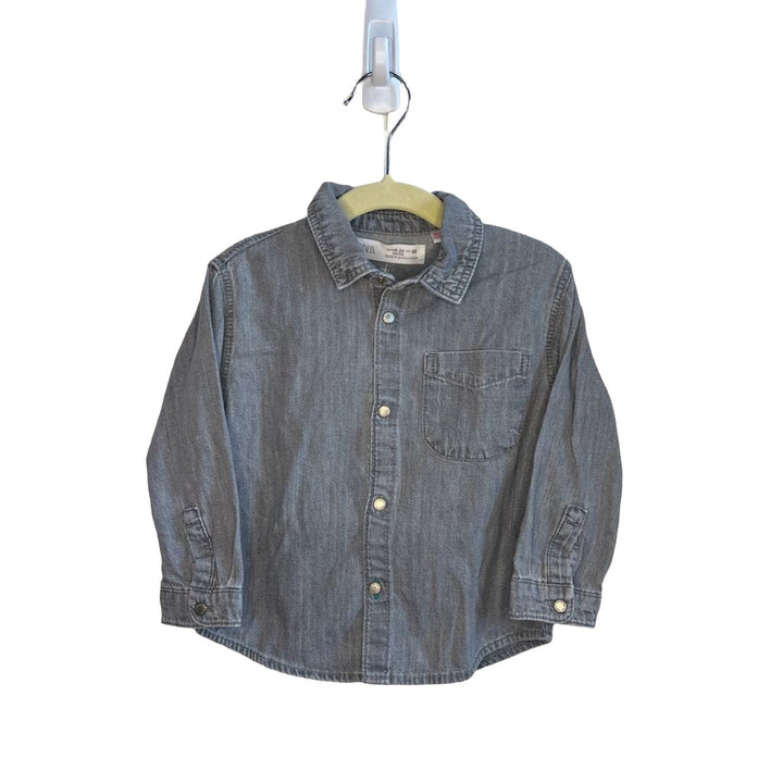 Button-Up Denim Shirt