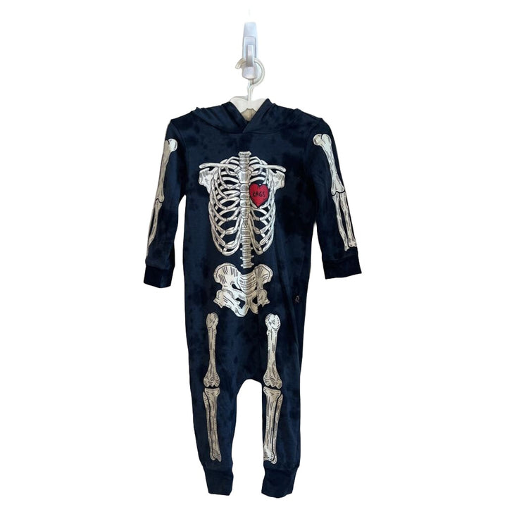 Hooded Skelton Romper