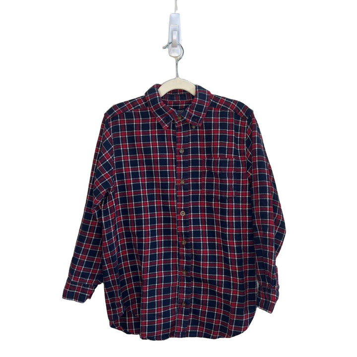 Collared Flannel Button-Up Shirt