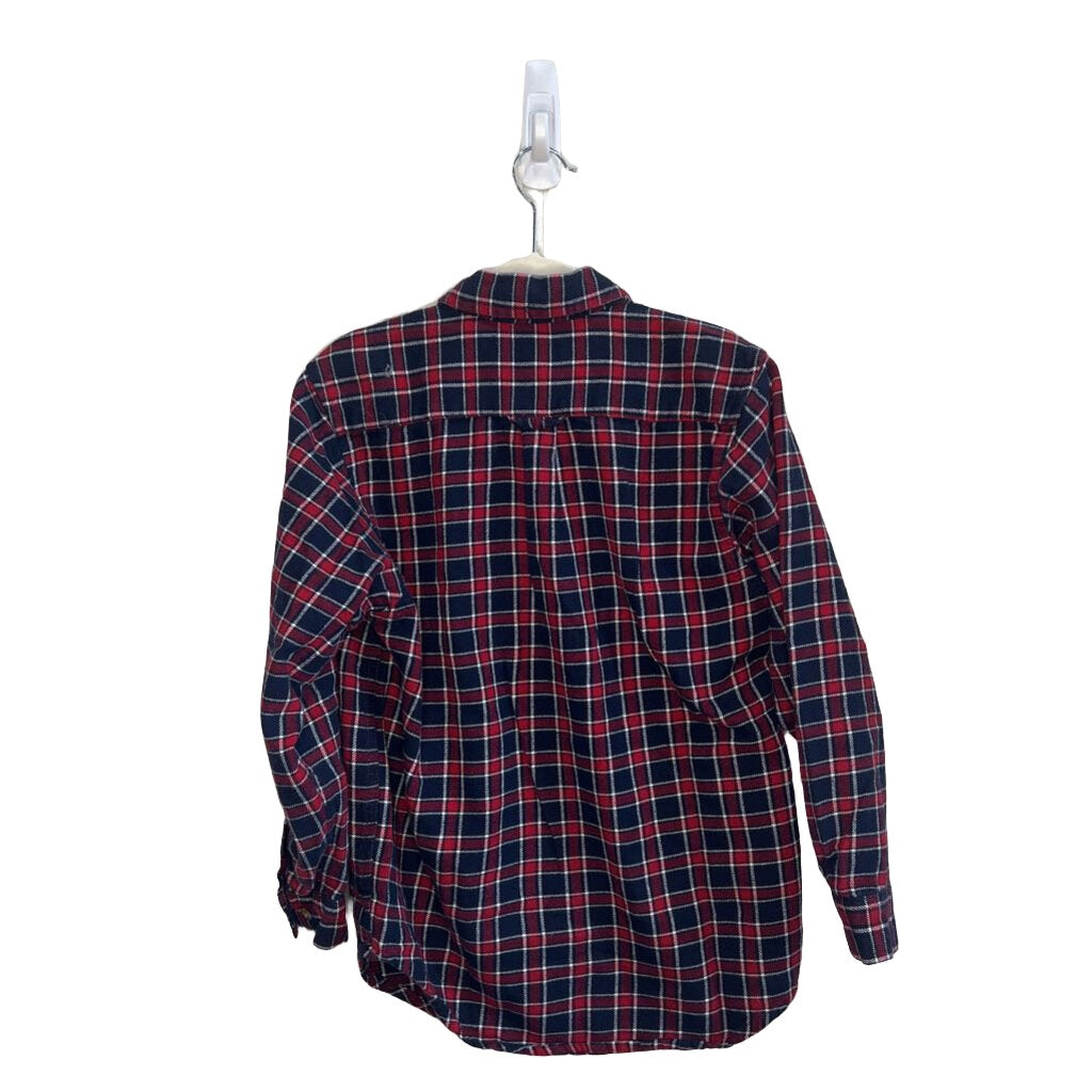 Collared Flannel Button-Up Shirt