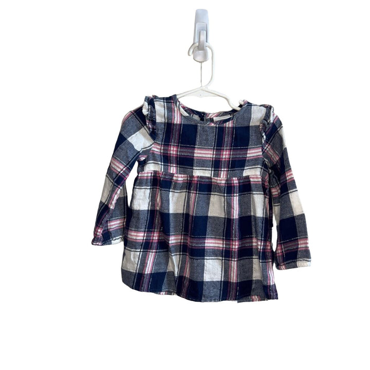 LS Plaid Blouse