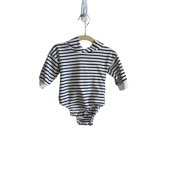 Hooded Striped LS Onesie