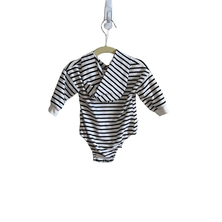 Hooded Striped LS Onesie